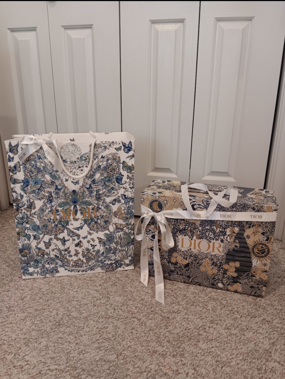 Dior Limited Edition Box, Shopping/Gift bag & Ribbon Set